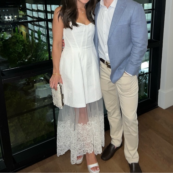 SIMKHAI Callan Bustier Midi Dress in Ivory - Picture 5 of 5